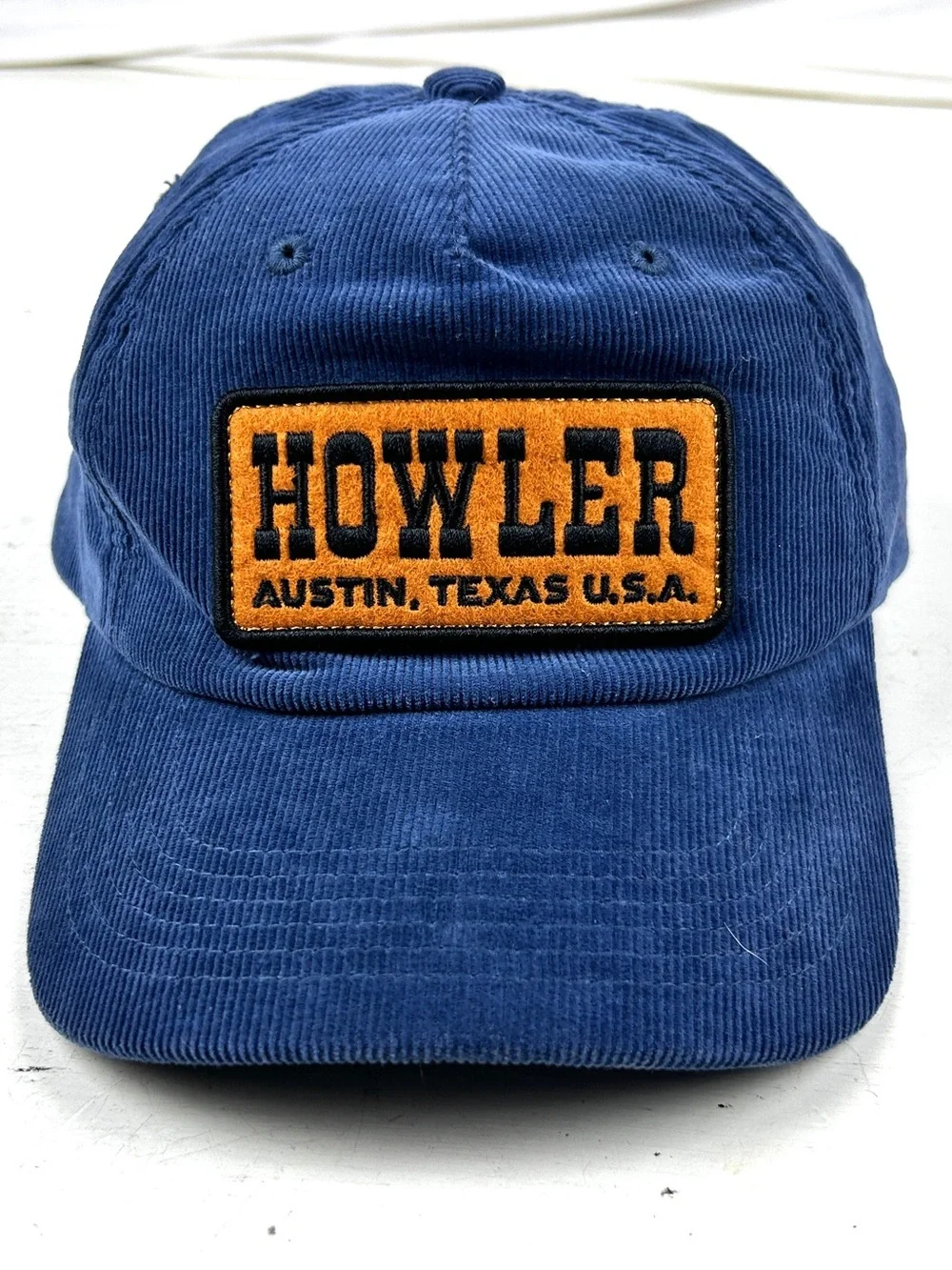 Howler Bros Hat Cap Snapback Blue Corduroy Embroidered Outdoors Austin